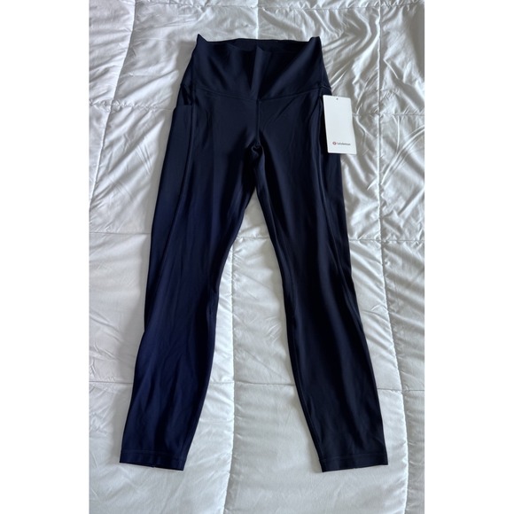 New Lululemon Align HR Pant 25" Size 6 True Navy W/ Pockets Leggings Pant NWT - Picture 1 of 12